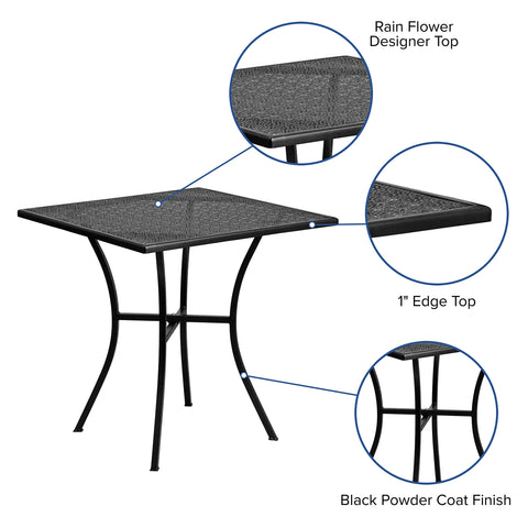 Flash Furniture Oia outdoor dining table in modern setting