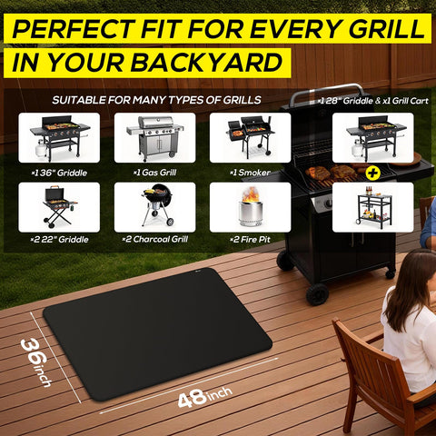FLASLD BBQ mat being wiped clean after grilling