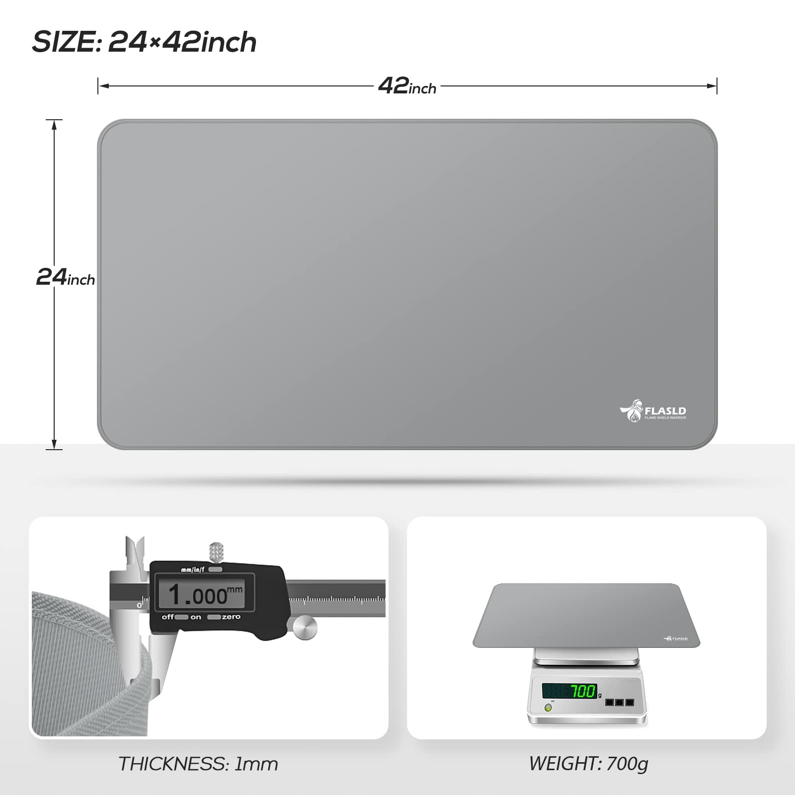 FLASLD fireproof mat beside fireplace protects hearth surface from embers.