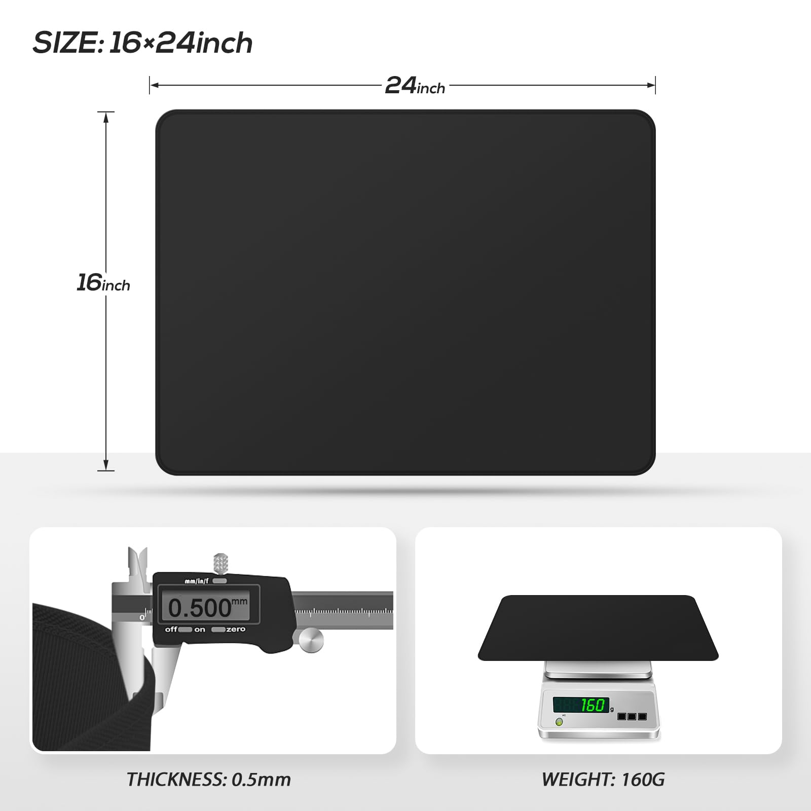 FLASLD water and oil resistant mat keeps table clean and protected