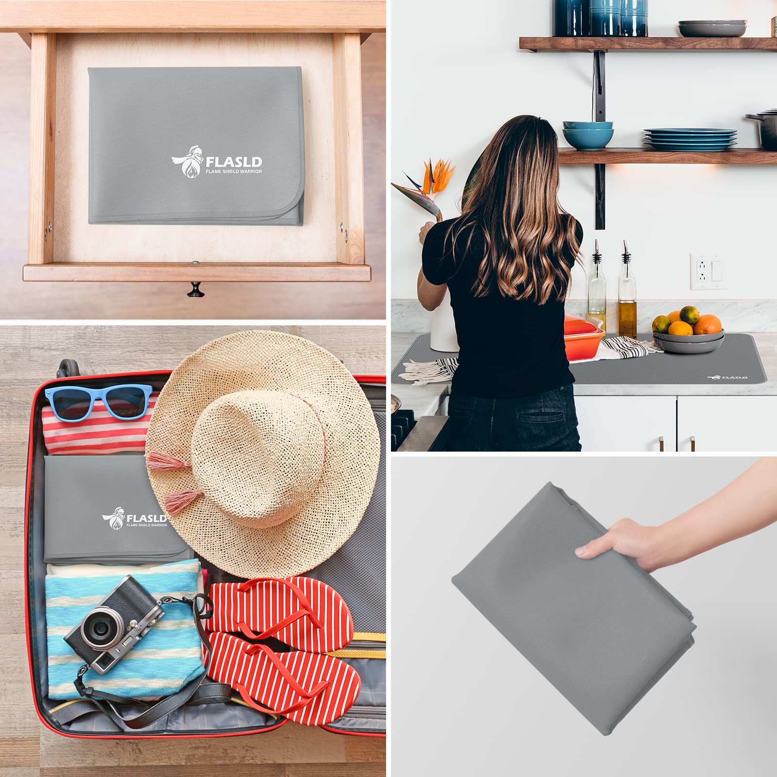 FLASLD waterproof mat cleans easily after outdoor cooking with soap and water.