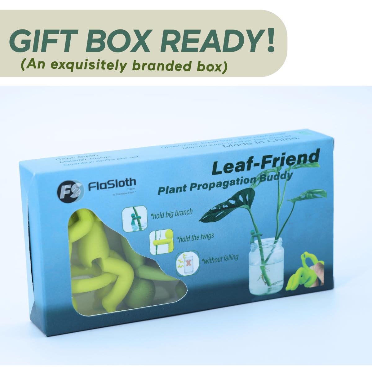 FlaSloth Leaf Friend stem support in bright colors for healthy cuttings