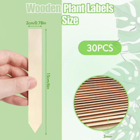 FLATRI waterproof wooden markers resist rain for durable labeling.