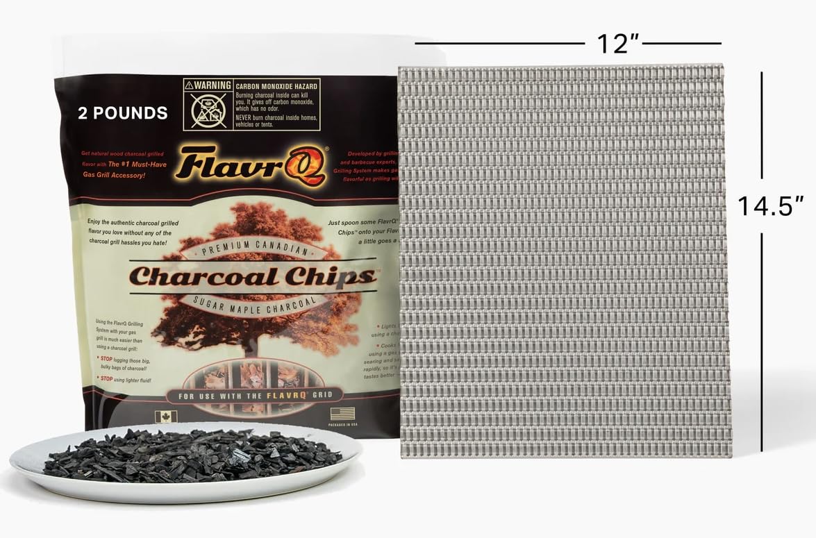 Close up of FlavrQ heat conducting grid showing sturdy stainless steel design.