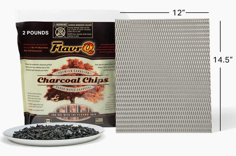 Close up of FlavrQ heat conducting grid showing sturdy stainless steel design.