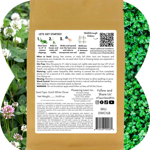 Mow existing grass and spread seeds to create a flowering lawn.