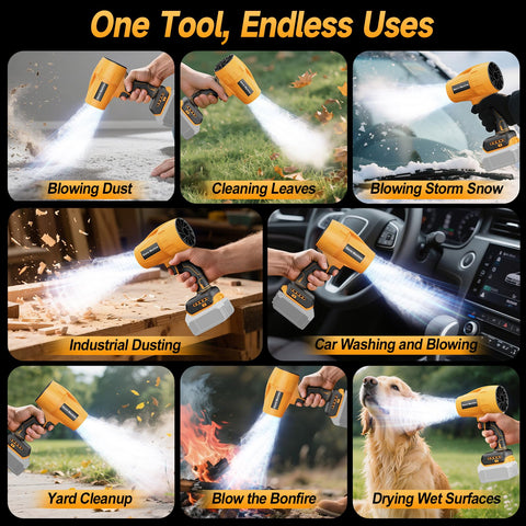 Fledukten lightweight handheld blower suits extended use with comfortable grip.