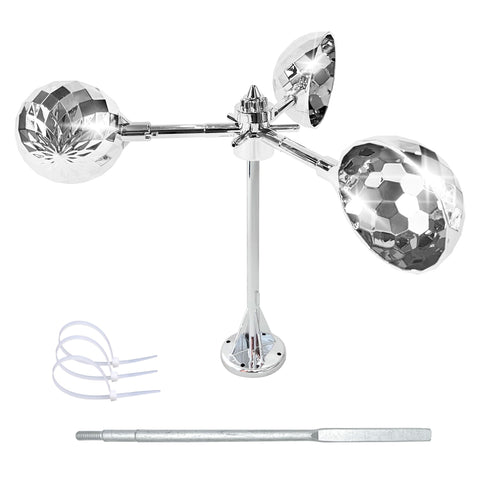 Flerigh bird deterrent with reflective cups deters birds from gardens and balconies.