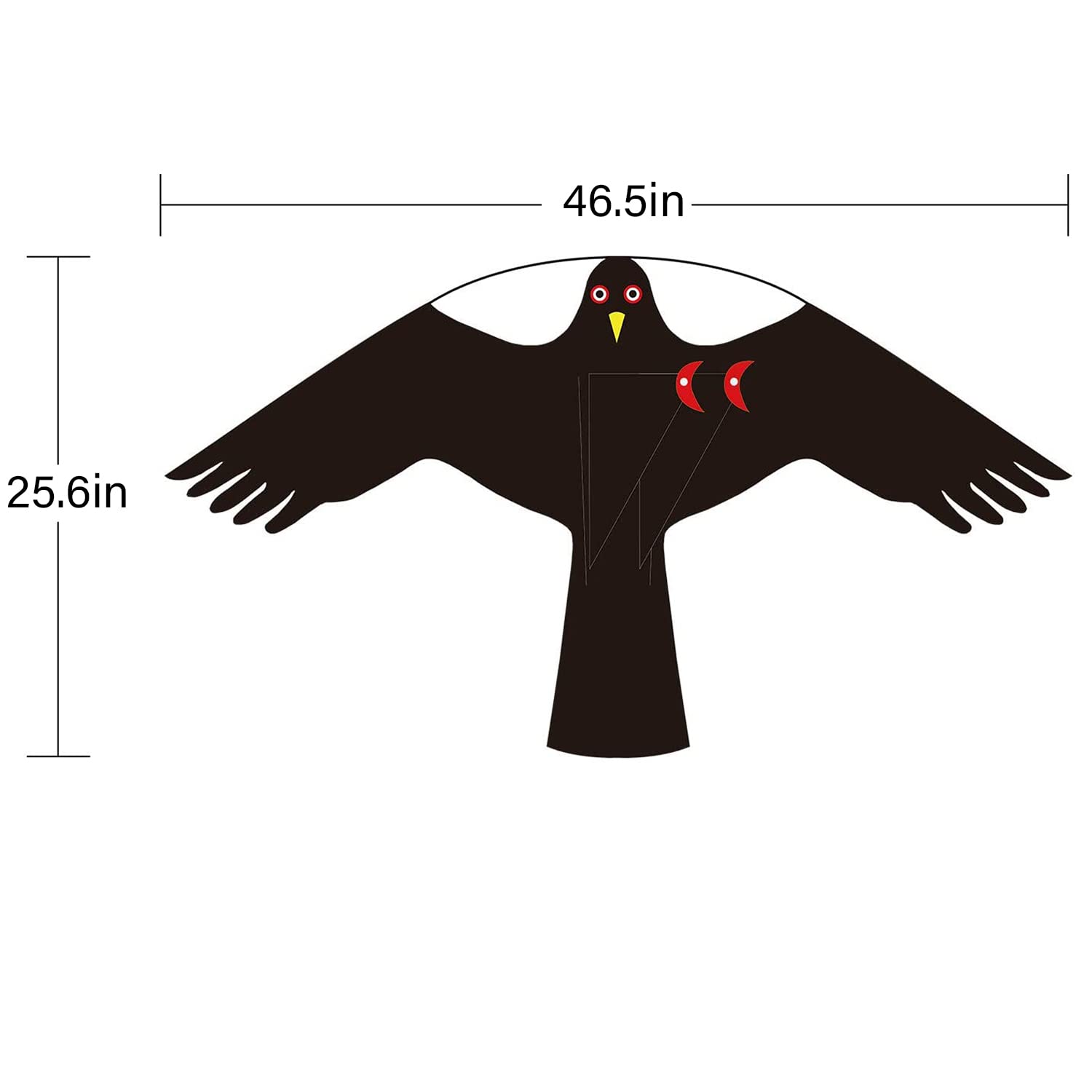 Flerigh style C kite without pole, durable fabric protects crops and gardens.