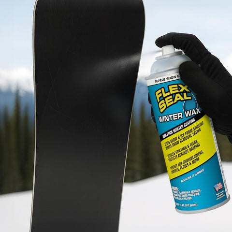 Flex Seal Winter Wax protecting metal and fiberglass surfaces in winter use.