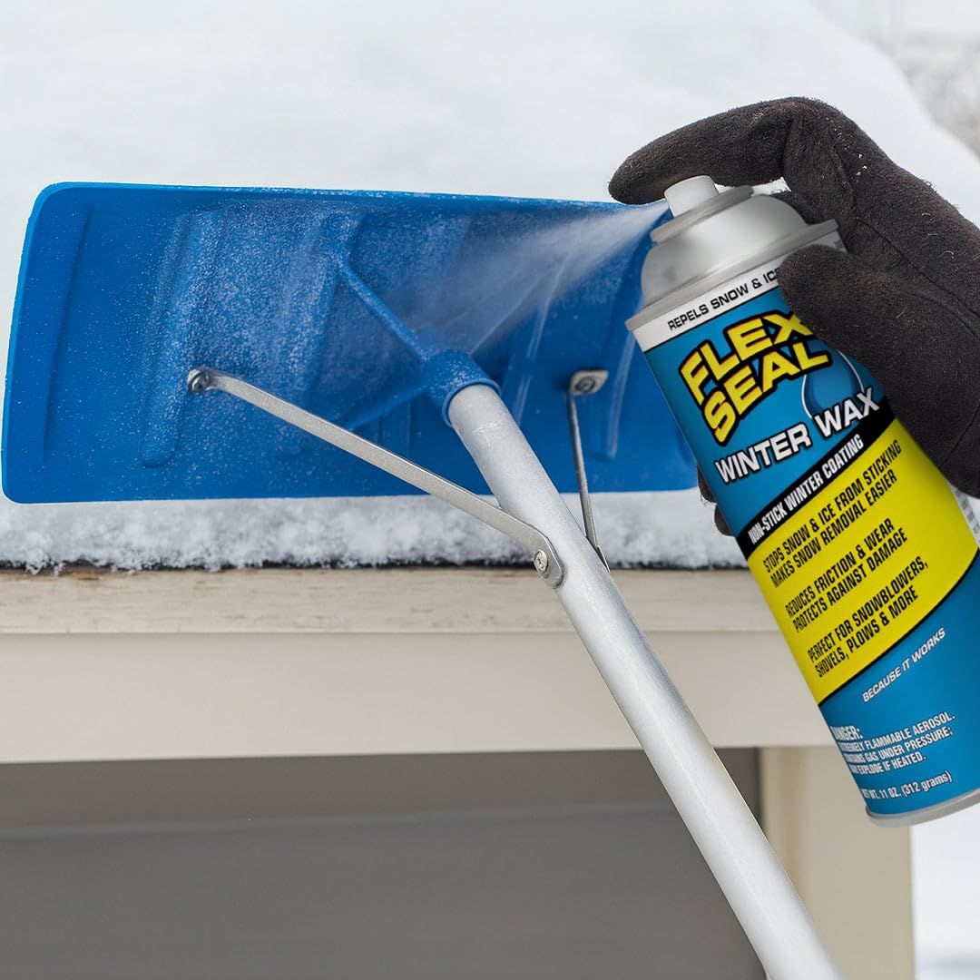 Flex Seal Winter Wax on snowboards for faster turning and less ice buildup.