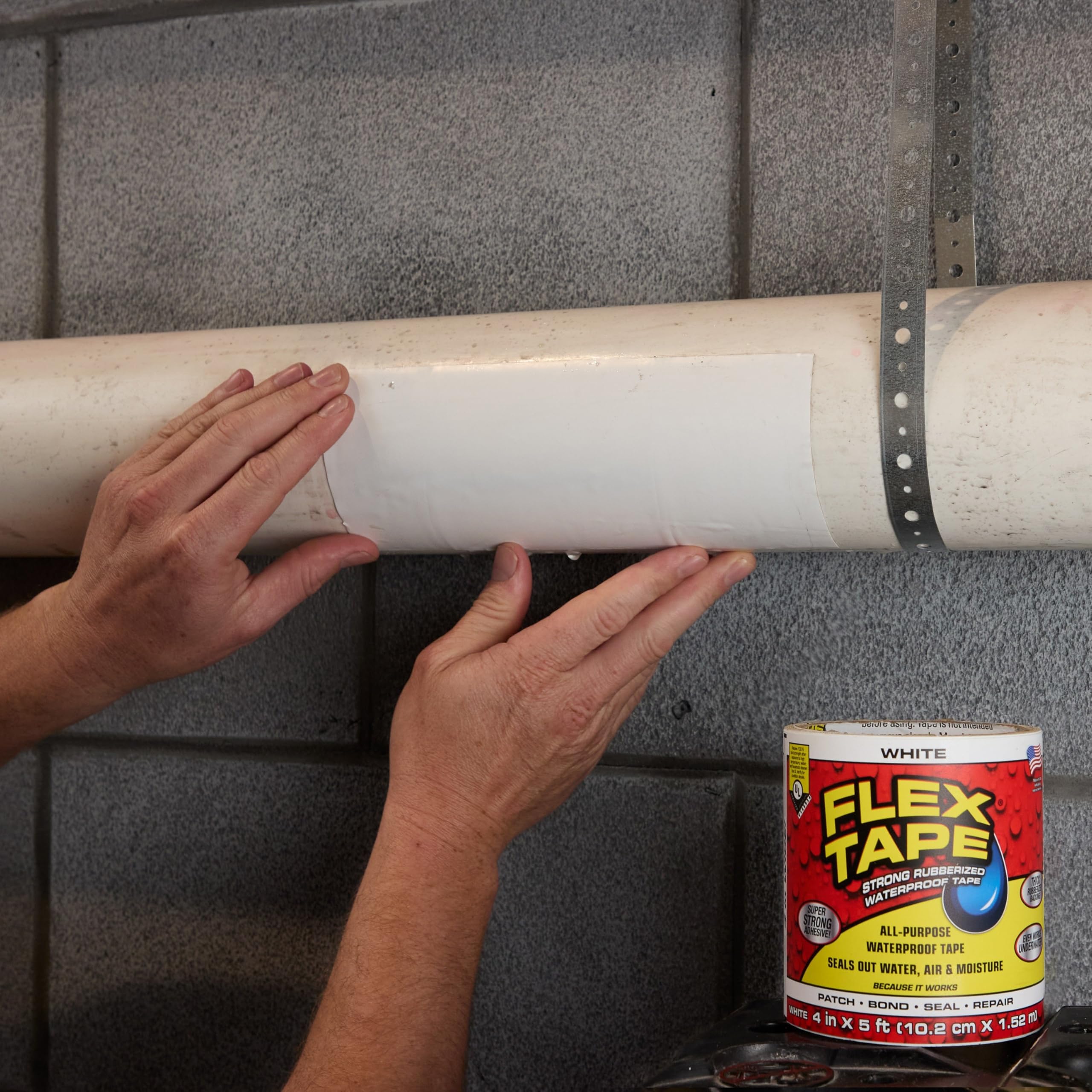 Flex Tape can be applied hot or cold, wet or dry for versatile fixes.