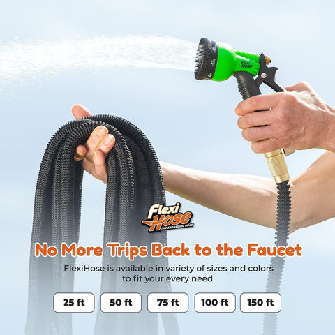 8-pattern nozzle with ergonomic handle for comfortable use.