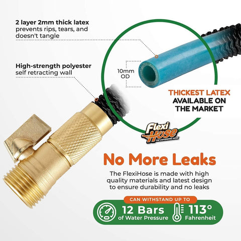 Flexi Hose lightweight design enables easy handling and maneuverability.