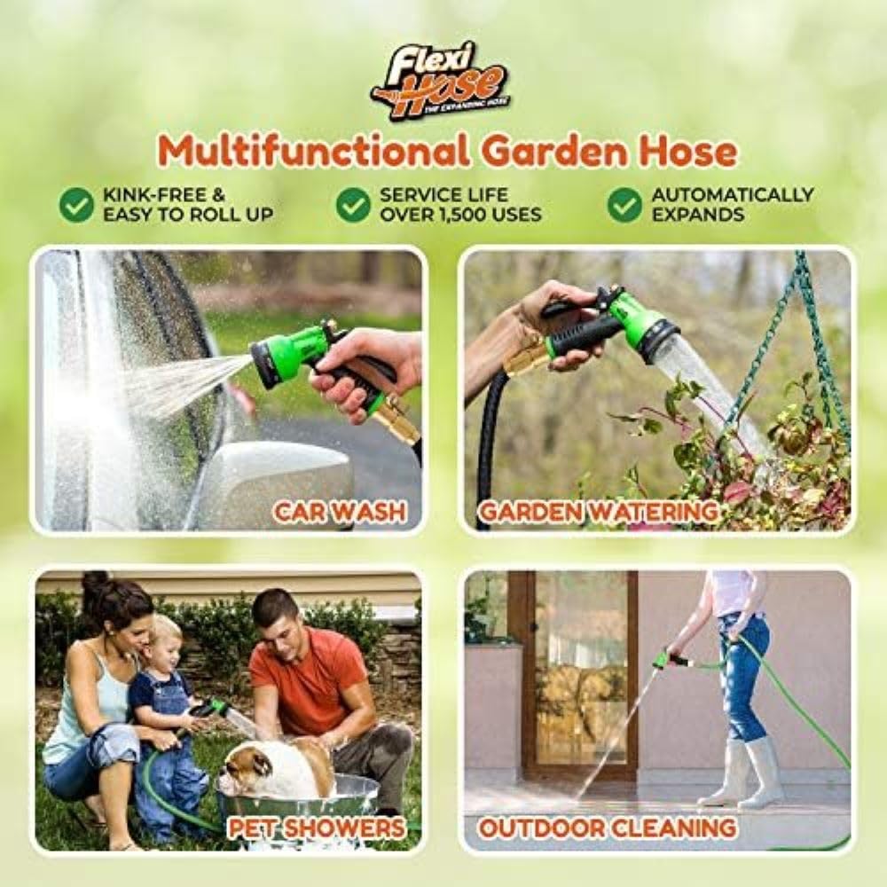 Flexi Hose lightweight yet durable construction for outdoor tasks.