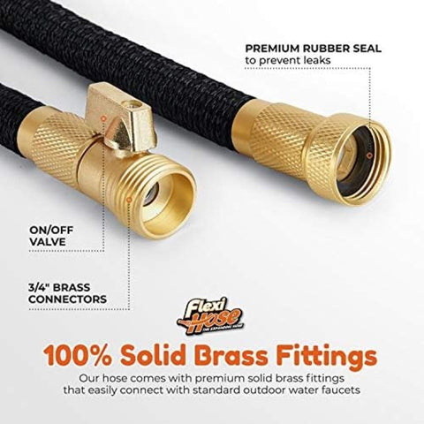 Flexi Hose stores compactly when water is off for tidy storage.