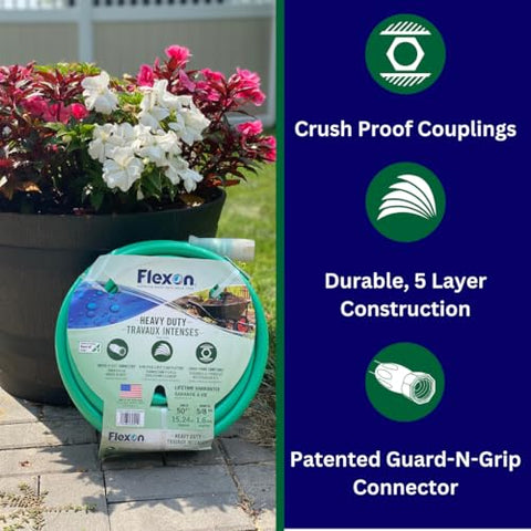 Crush-proof couplings ensure secure connections to spigots and attachments