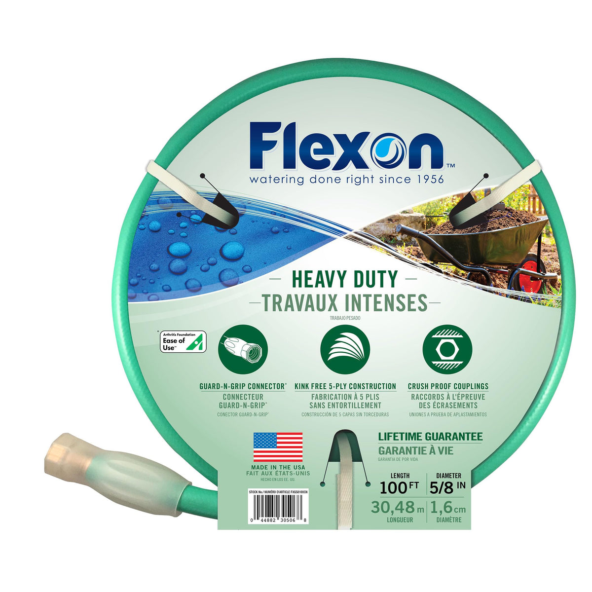 Flexon Forever Hose 5-Ply construction for long-lasting outdoor use