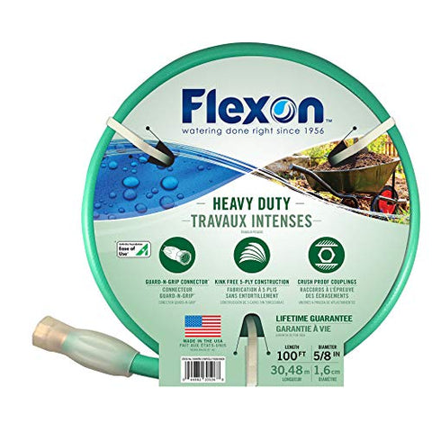 Flexon hose attached to a spigot for seamless watering