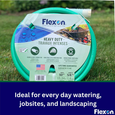 Guard-N-Grip connector on Flexon hose offers comfortable grip