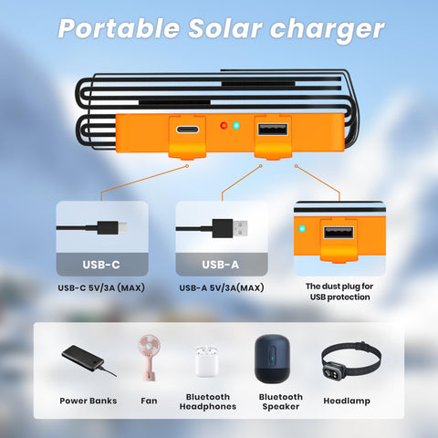 FlexSolar 25W IP67 weatherproof panel withstands dust and rain.