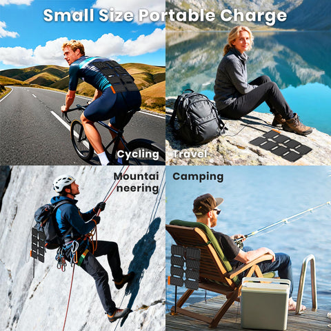 FlexSolar 25W smart charging chip selects the fastest output for each device.