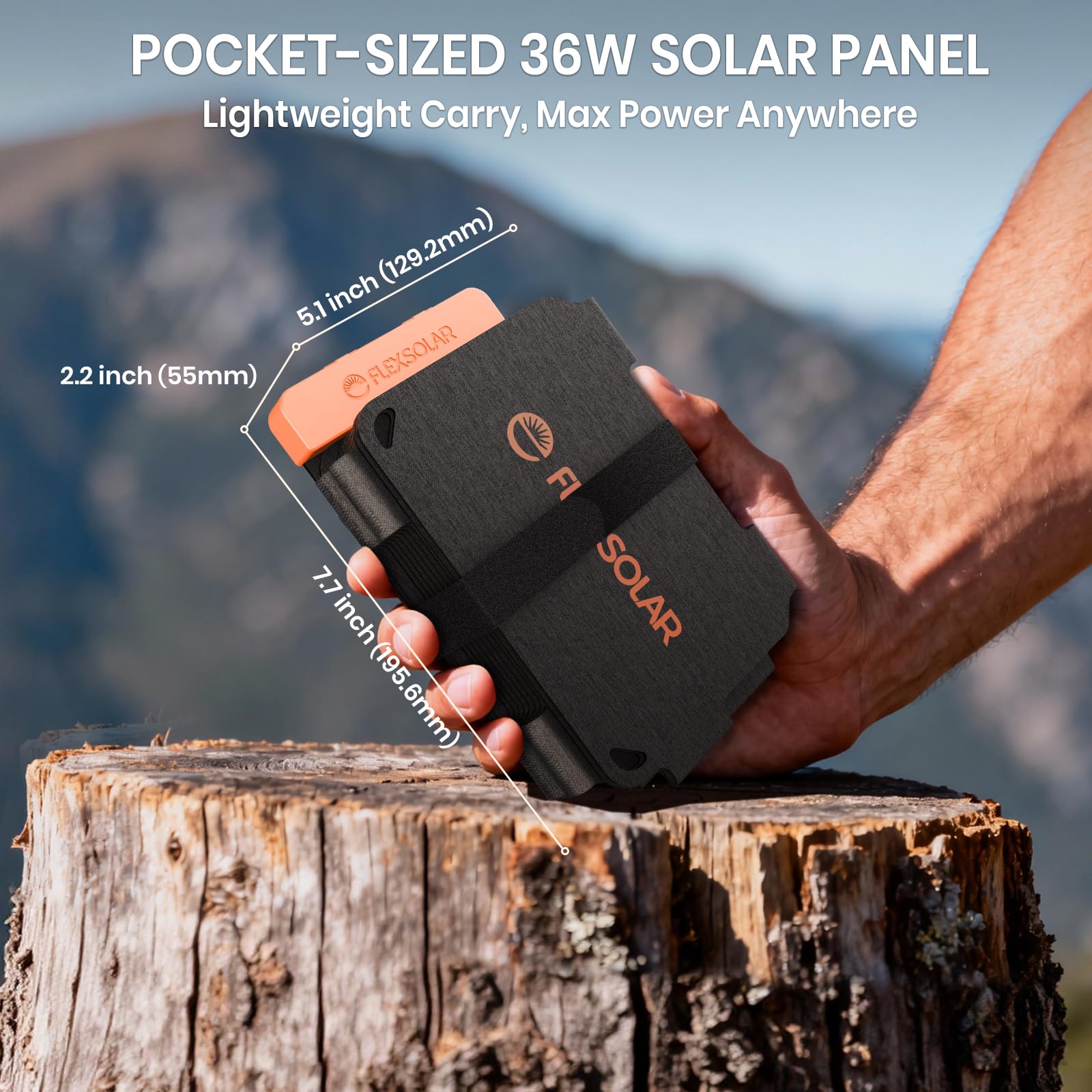 FlexSolar 36W triple-layer protection guards against wear and tear.