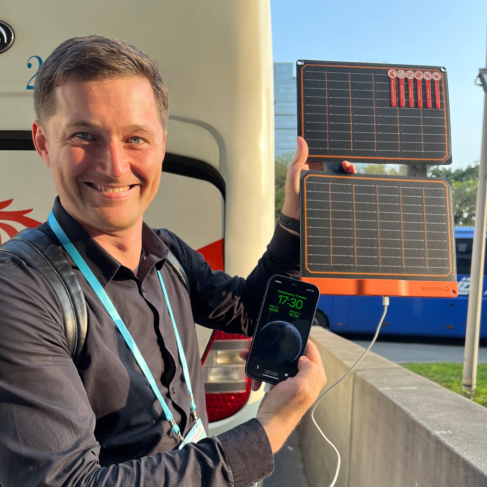 ETFE laminated, IP67 rugged FlexSolar resists weather and dust.