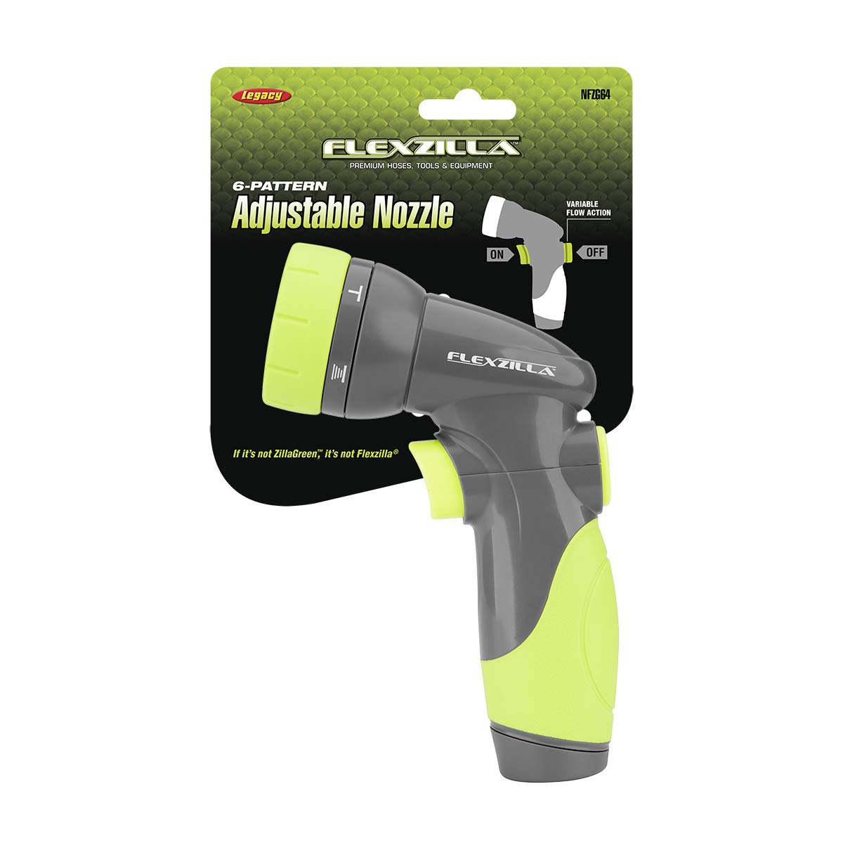 Flexzilla 6-Pattern Nozzle Sprayer with soft grip enhances comfort during lengthy watering