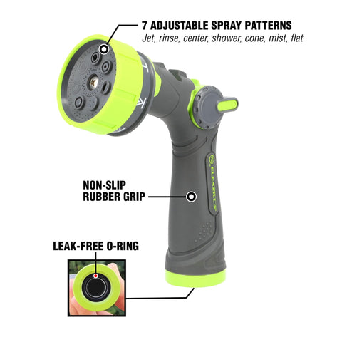 Flexzilla 7-pattern nozzle rinse mode clean water for debris removal