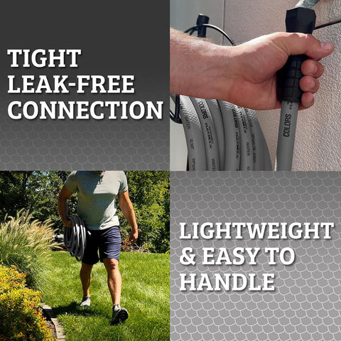 Flexzilla all-weather flexibility keeps hoses pliable in cold and heat.