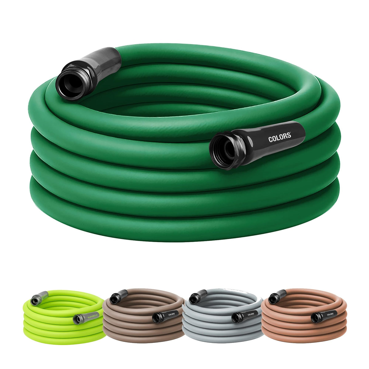 Flexzilla Colors Garden Hose 50ft forest green for easy yard watering