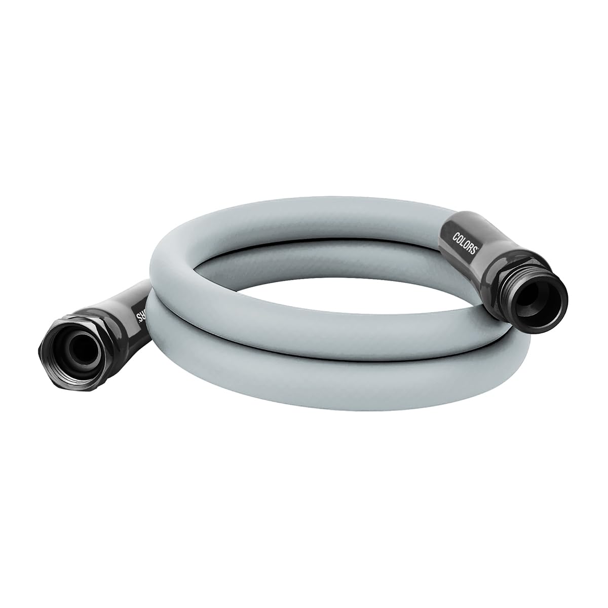 Flexzilla Colors Lead-In Hose full view in slate gray for easy yard watering.
