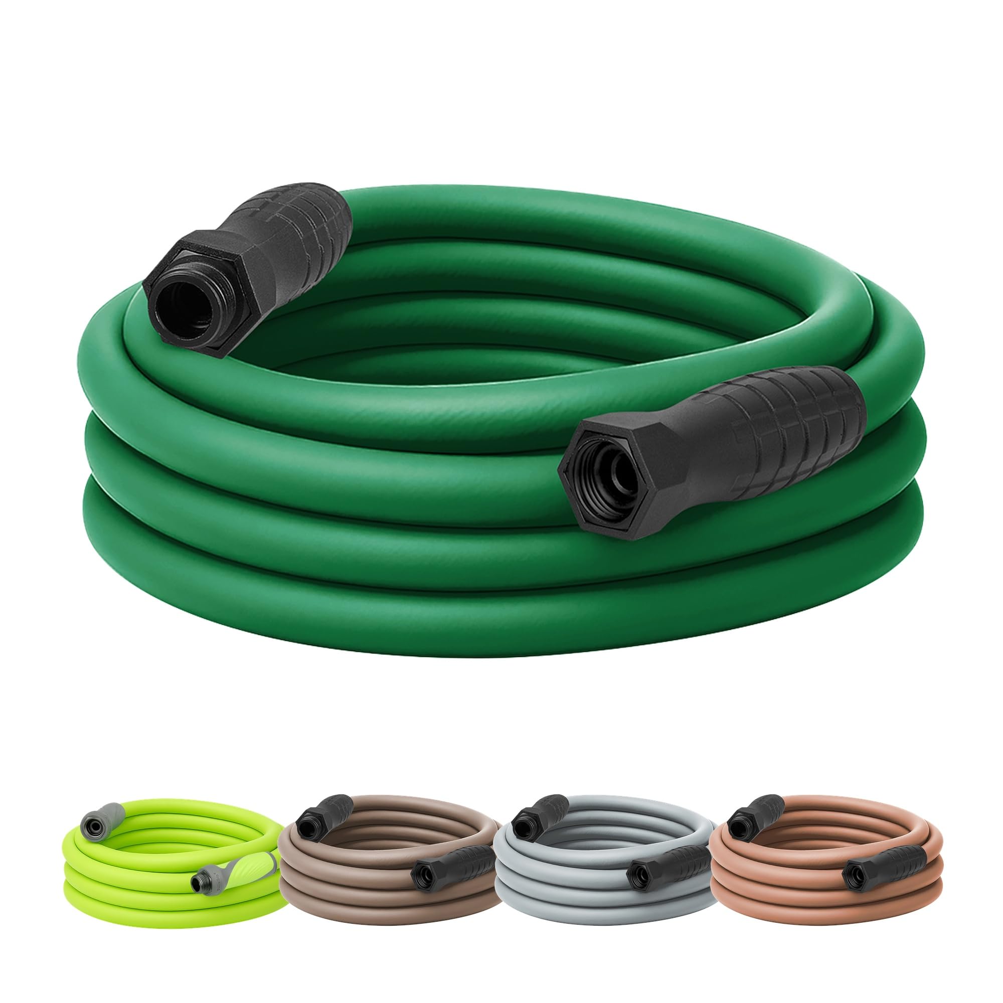 Flexzilla Colors SwivelGrip 25ft Forest Green hose with rotating grip for easy connections.