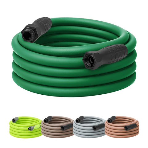 Flexzilla Colors SwivelGrip hose 50ft forest green enables easy uncoiling and leak free connections.