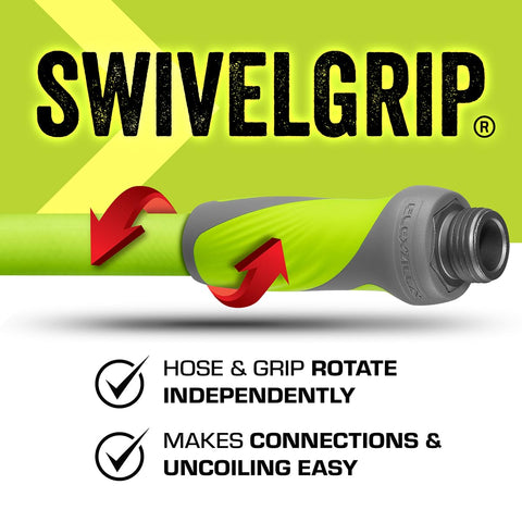 Flexzilla hose with crush-resistant aluminum fittings for durability