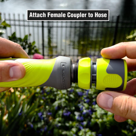 User-friendly Flexzilla fittings enable quick, clean hose connections.