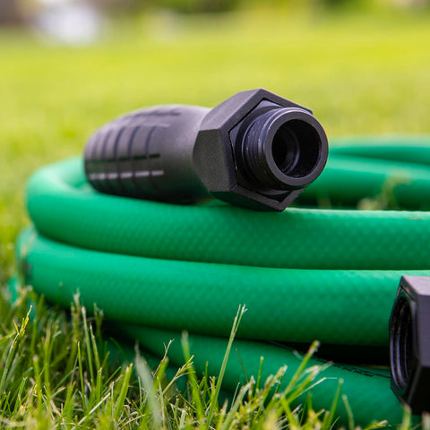 Flexzilla forest green hose measures 10 ft for compact spaces