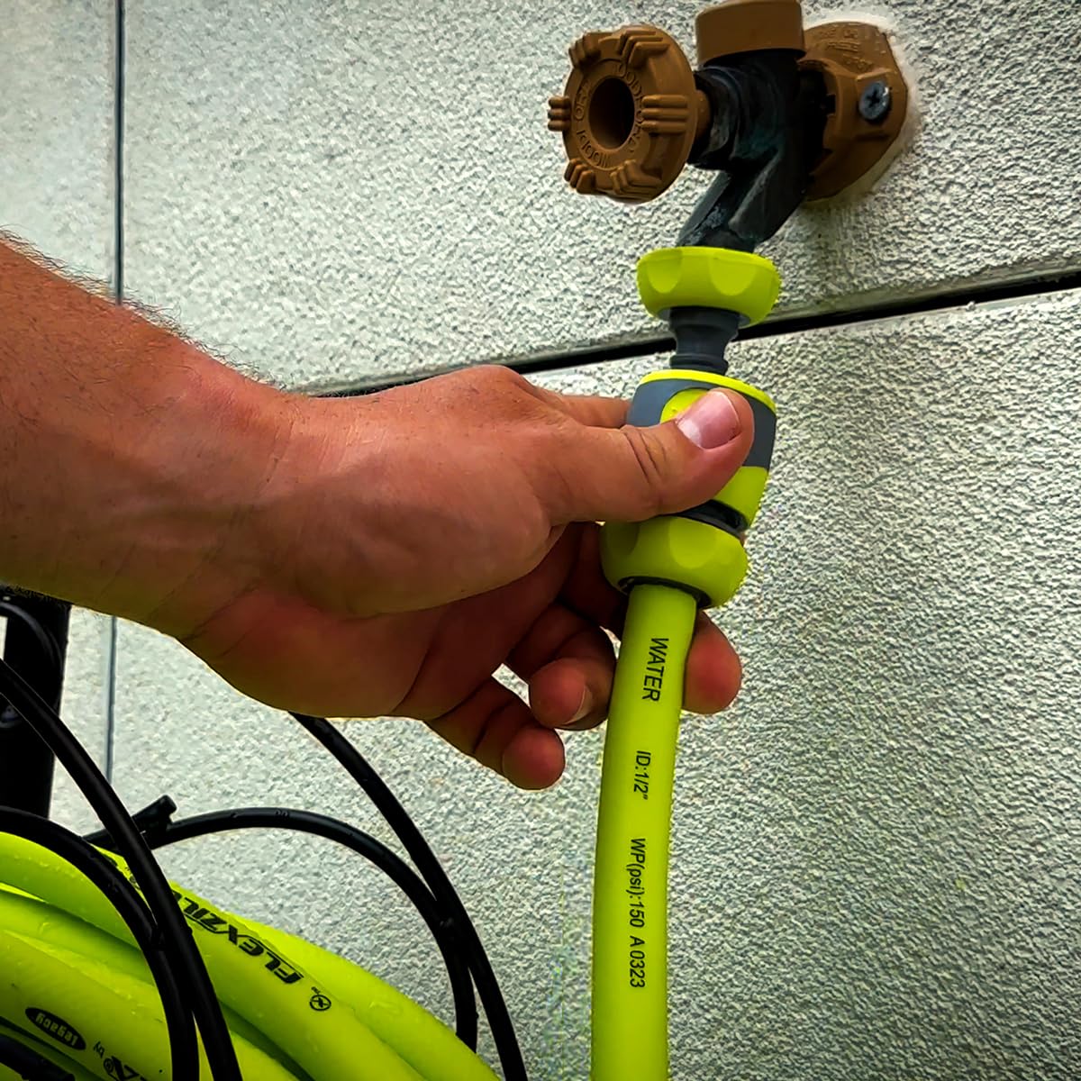 Flexzilla hose adapters ensure versatile fitting compatibility.