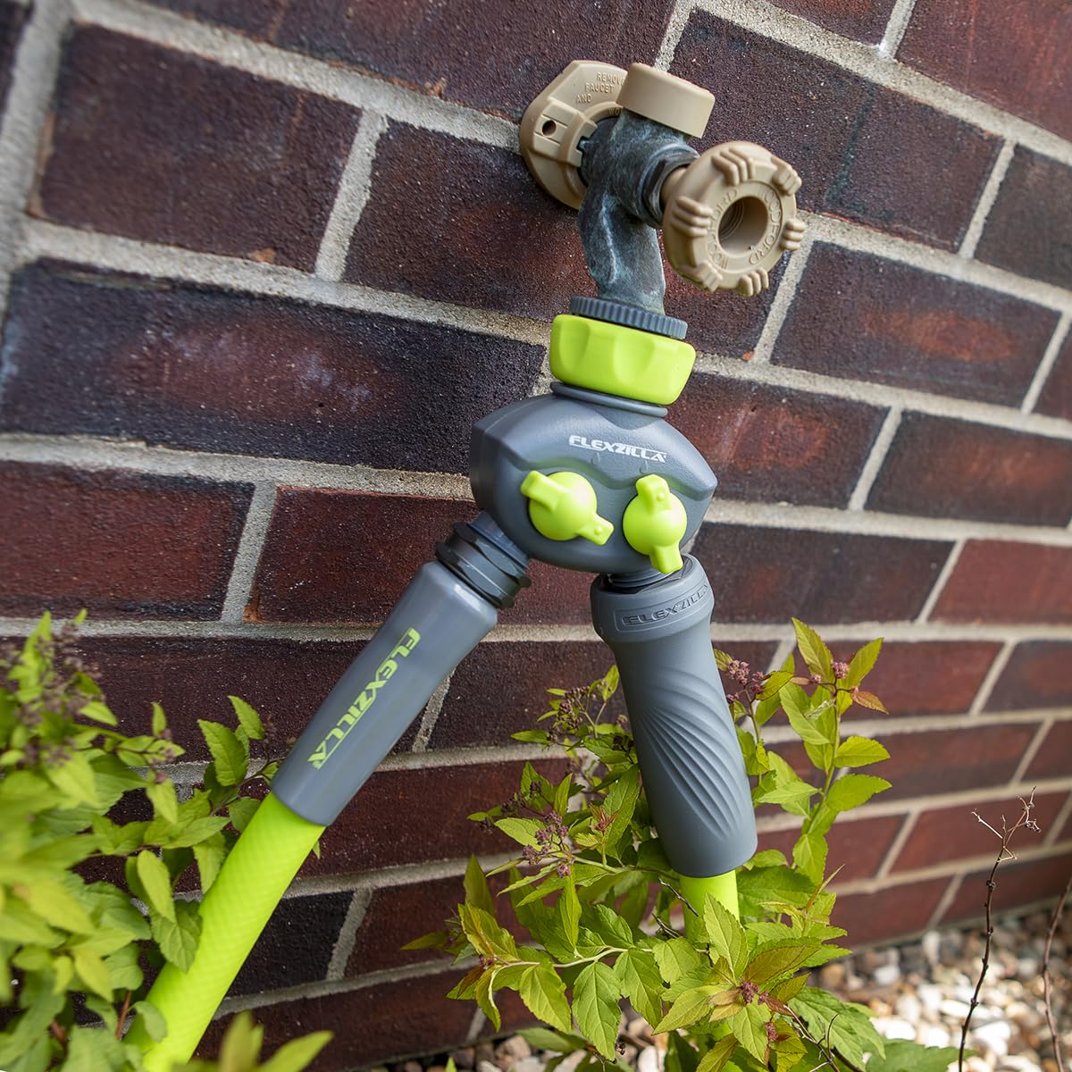 Flexzilla spigot adapter and reducer bushing for compatibility with standard hoses.