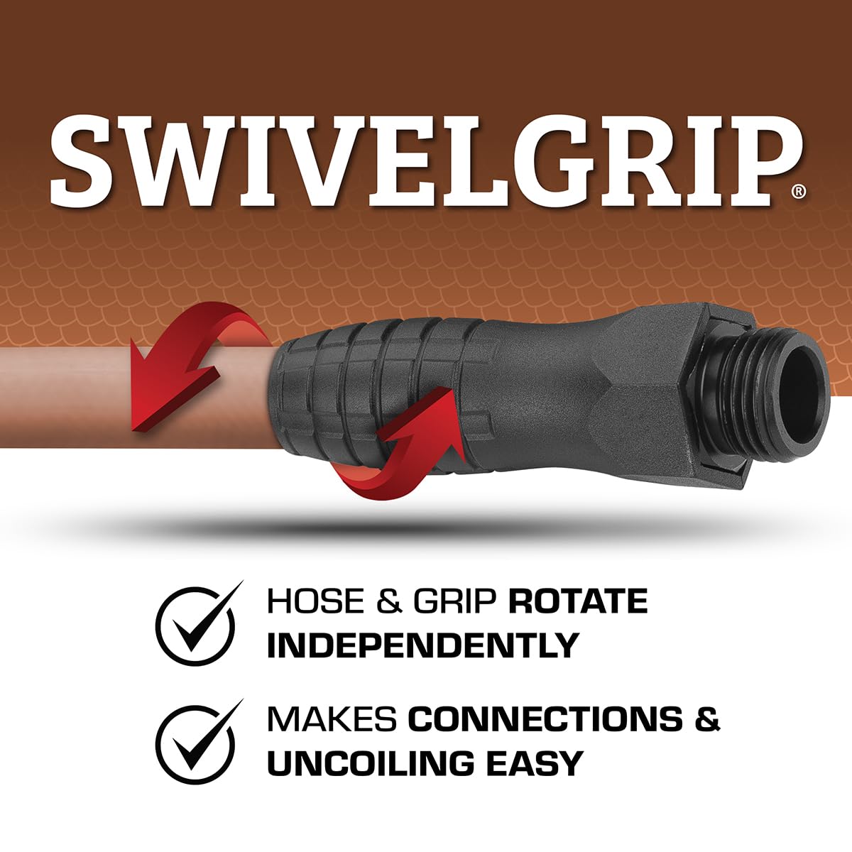 Premium Hybrid Polymer hose that resists kinking and coils flat