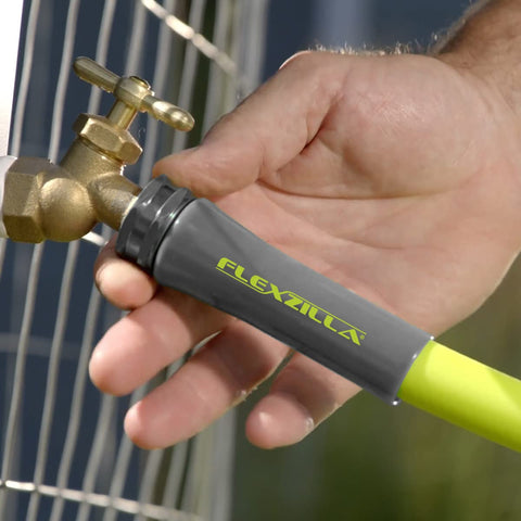 Flexzilla leak-free connection with O-ring ensures a secure spigot seal.