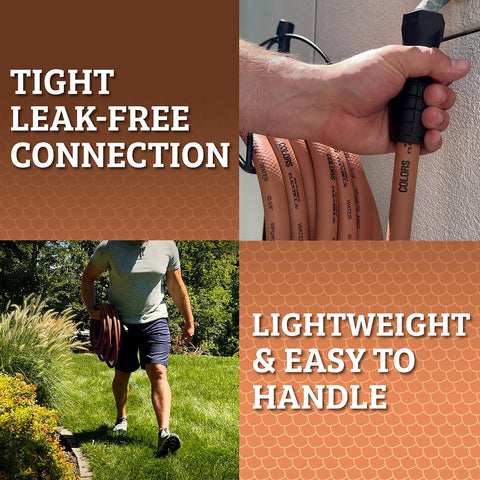 Lightweight Flexzilla hose enhances maneuverability around the yard during watering.