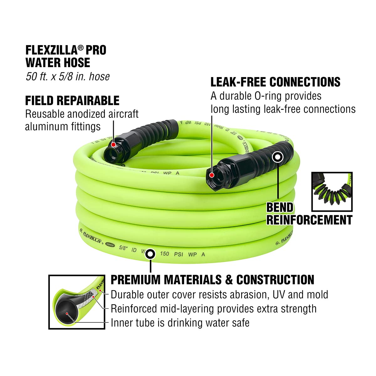 Flexzilla Pro drinking water safe hose for potable use