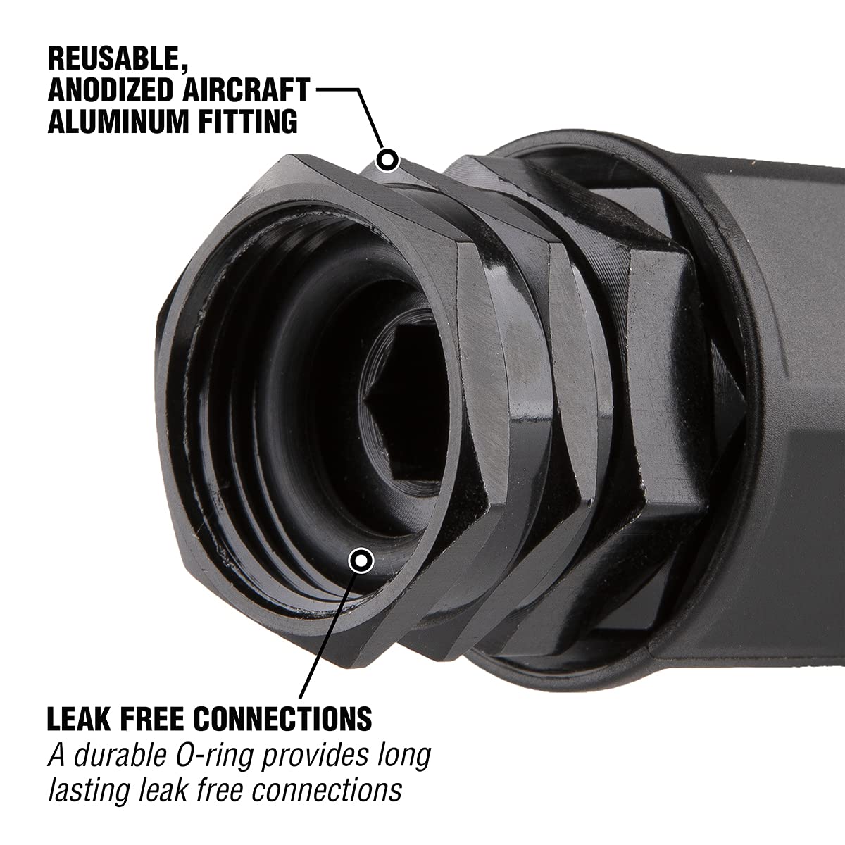On-site workflow with Flexzilla Pro fittings in workshop environment.