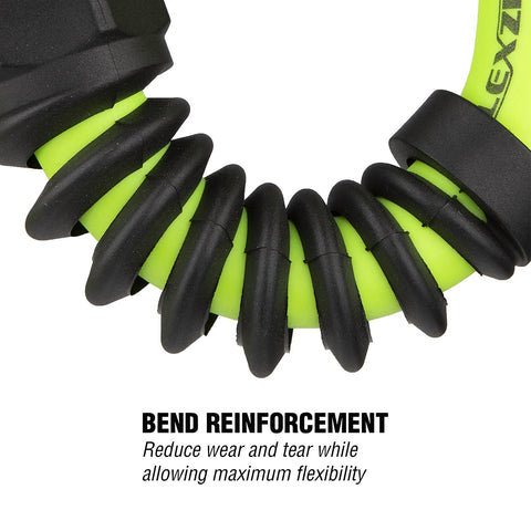 Flexzilla Pro bend restrictor close-up demonstrates added hose flexibility.