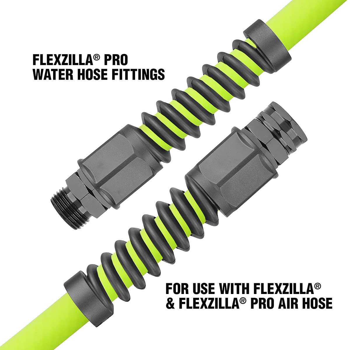Flexzilla Pro close-up highlights anodized aluminum durability for tough environments.