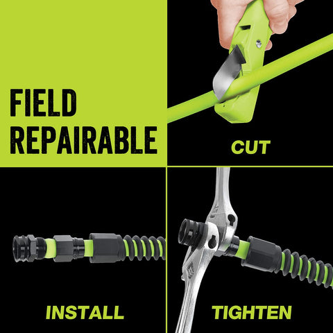 Flexzilla Pro ZillaGreen finish improves visibility for outdoor work