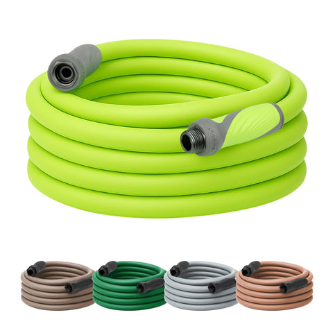 Flexzilla SwivelGrip hose 50ft demonstrates twist-free setup for easier watering