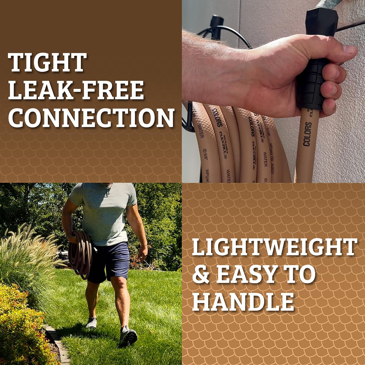 Flexzilla SwivelGrip rotation reduces twists for smoother uncoiling